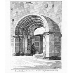 "Romanisches Portal der Franciscanerkirche des heiligen Stanislaus in Halicz."