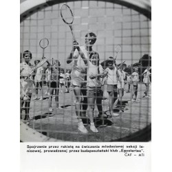 "[...] ćwiczenia młodocianej sekcji tenisowej, prowadzonej przez...