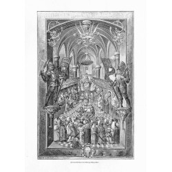 "Inthronisation des Königs Alexander. / Miniatur im Pontificale des Erasmus...
