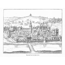 Panorama Przemyśla z 1616 / "Przemyśl um das Jahr 1616." / "Przemyśl um das...