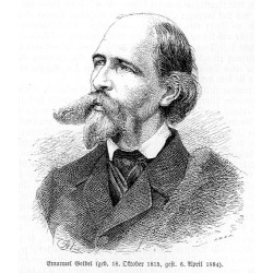 "Emanuel Geibel (geb. 18. Oktober 1815, gest. 6. April 1884)."