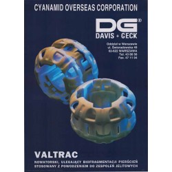 Cyanamid Overseas Corporation DG Davis+Geck [...] Valtrac nowatorski, ulegający biofragmentacji pierścień stosowany z powodzenie
