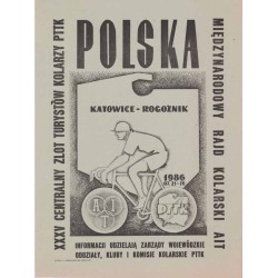 Polska Katowice - Rogoźnik 1986 07.21-26 XXXV Centralny Zlot Turystów Kolarzy PTTK Międzynarodowy Rajd Kolarski AIT