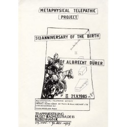 Metaphysical Telepathic Project. 513 Anniversary of the Birth of Albrecht...