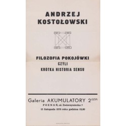 "ANDRZEJ KOSTOŁOWSKI FILOZOFIA POKOJÓWKI CZYLI KRÓTKA HISTORIA SENSU Galeria...