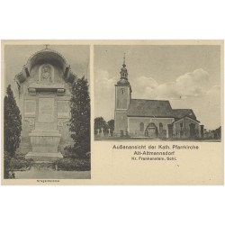 Außenansicht der Kath. Pfarrkirche, Alt-Altmannsdorf, Kr. Frankenstein, Schl....