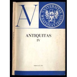 Acta Universitatis Wratislaviensis. Antiquitas. T. 4 (1974)
