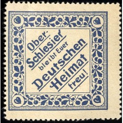 Niemiecki znaczek propagandowy z okresu plebiscytu na Górnym Śląsku / Górny Śląsk 1920-1921