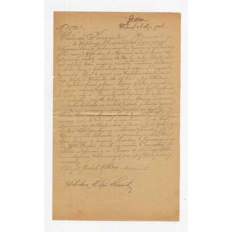 Okólnik Włocławskiego Konsystorza Generalnego do duchowieństwa diecezji kujawsko-kaliskiej / Włocławek 4.05.1906