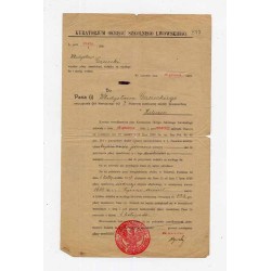 Decyzja komisji werfikacyjnej Kuratorium Okręgu Szkolnego Lwowskiego o wymiarze wynagrodzenia dla nauczyciela szkoły powszechnej