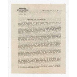 Komunikat górnośląskiej niemieckiej organizacji sportowej "Oberschlesischer Spiel- und Eislauf-Verband" adresowana (koperta) do