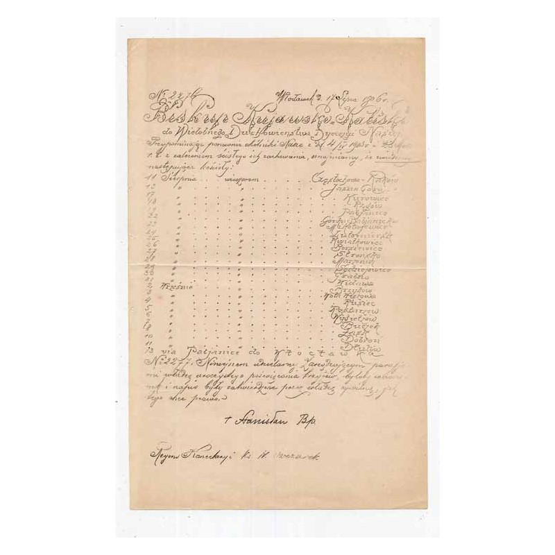 Okólnik biskupa kujawsko-kaliskiego Stanisława Kazimierza Zdzitowieckiego / Włocławek 17.07.1906
