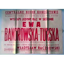 Występ w Łodzi Ewy Bandrowskiej-Turskiej / Łódź 1952