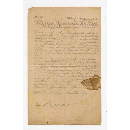 Okólnik biskupa kujawsko-kaliskiego Stanisława Kazimierza Zdzitowieckiego / Włocławek 11.01.1906