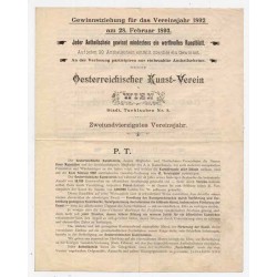 Informator Oesterreichischer Kunst-Verein w Wiedniu Rocznik 42 z ofertą wydawniczą / Wiedeń (Wien) 1892