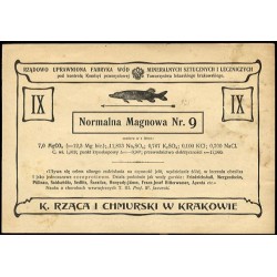Kraków / Fabryka Wód Mineralnych i Leczniczych K. Rząca i Chmurski