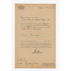 Dyspensa wystawiona przez kurię diecezjalną wrocławską dla Karola Kollorz i Augusty Kollorz-Wilk z Pogrzebienia podpisana przez