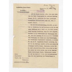 Pismo księdza Alfonsa Blaeschkego z generalnego wikariatu arcybiskupstwa wrocławskiego we Wrocławiu do księdza Jana (Johannesa)