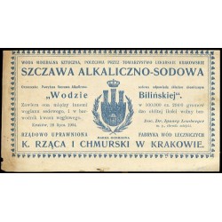 Kraków / Fabryka Wód Mineralnych i Leczniczych K. Rząca i Chmurski