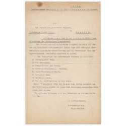 Pismo do Sądu Legionów Polskich w Dęblinie (An das Gericht der polnischen Legionen in Demblin) z 3.07.1917 majora-audytora Martu