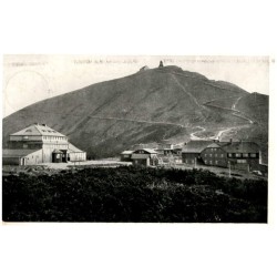 Riesengebirge. Schlesierhaus mit Schneekoppe