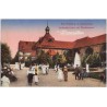 Bad Flinsberg im Isergebirge. Kurhausterrasse mit Oberbrunnen