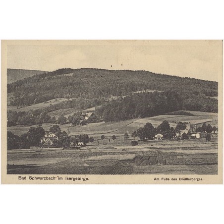 Bad Schwarzbach im Isergebirge. Am Fuße Dreßlerberges