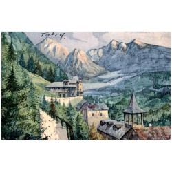 Jára Sedláček: Tatry - Tátra. Kilátáz a Tarajkáról. Aussicht vom Kämmchen. Pohlad z Hrebienku.