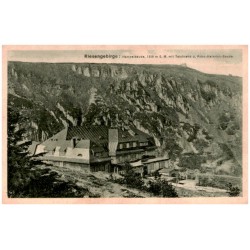 Riesengebirge: Hampelbaude, 1258 m ü. M. mit Teichrand u. Prinz-Heinrich-Baude