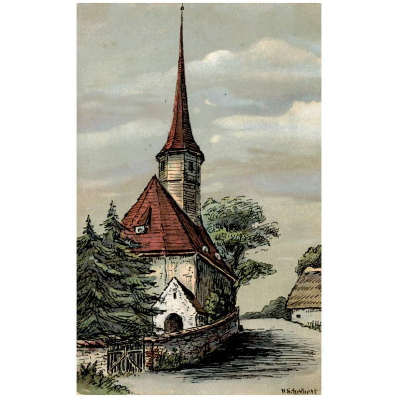Kohlfurt-Dorf. 17. Jahrh. Ev. Kirche.