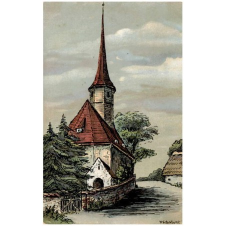 Kohlfurt-Dorf. 17. Jahrh. Ev. Kirche.