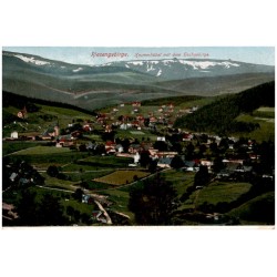 Riesengebirge. Krummhübel mit dem Hochgebirge.