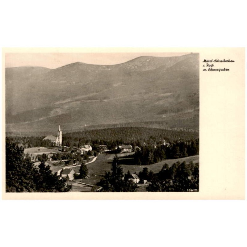 Mittel-Schreiberhau i. Rsgb. m. Schneegruben Staudte-Postkarte