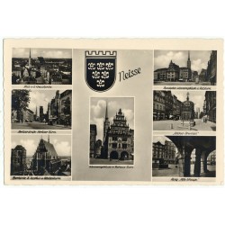 Neisse. Kämmereigebäude m. Rathaus-Turm. Blick v. d. Kreuzkirche. Paradeplatz-Kämmereigebäude u. Ratsturm. Berlinerstraße-Berlin
