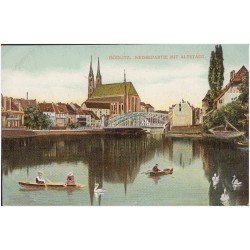 Görlitz. Neissepartie mit Altstadt