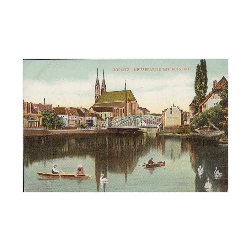 Görlitz. Neissepartie mit Altstadt