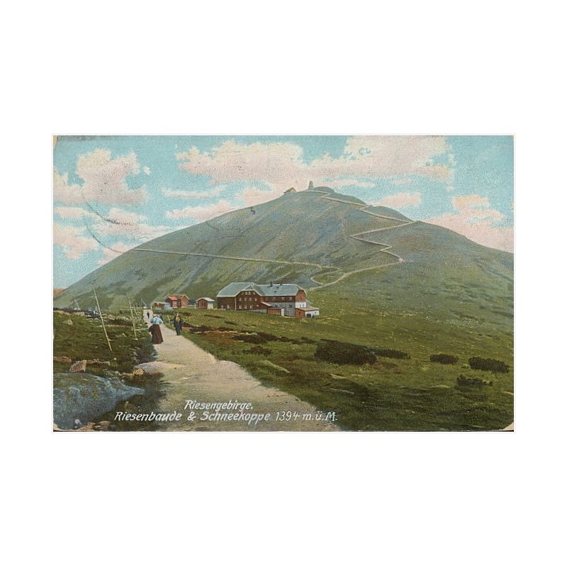 Riesengebirge. Riesenbaude & Schneekoppe 1394 m. ü. M