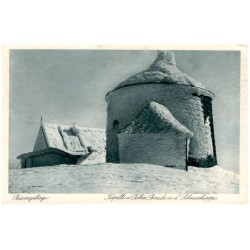Riesengebirge. Kapelle u. Böhm. Baude a. d. Schneekoppe / Rewers: Kapelle und Böhm. Baude auf der Schneekoppe 1605 m