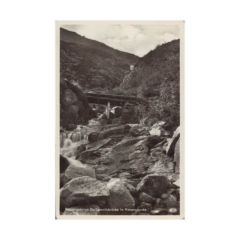 Riesengebirge. Die Lomnitzbrücke im Melzergrunde