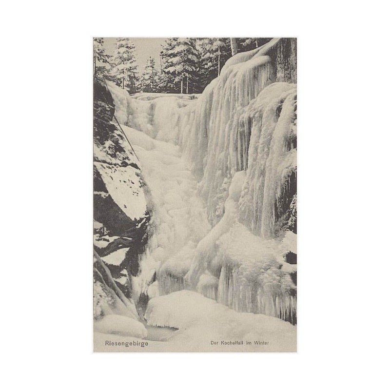 Riesengebirge. Der Kochelfall im Winter