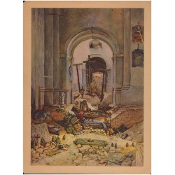 Warszawa. - Wielkopiątkowy "Grób" z r 1945 w kościele Św. Krzyża przy Krakowskim Przedmieściu, zburzonym i spalonym przez Niemcó