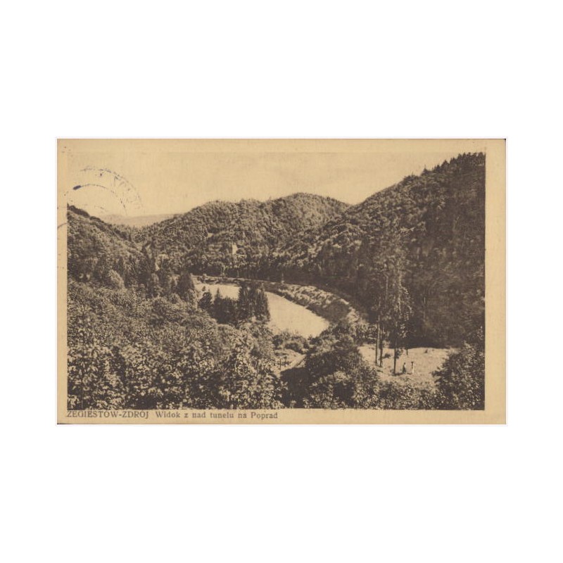 Żegiestów-Zdrój. Widok z nad tunelu na Poprad