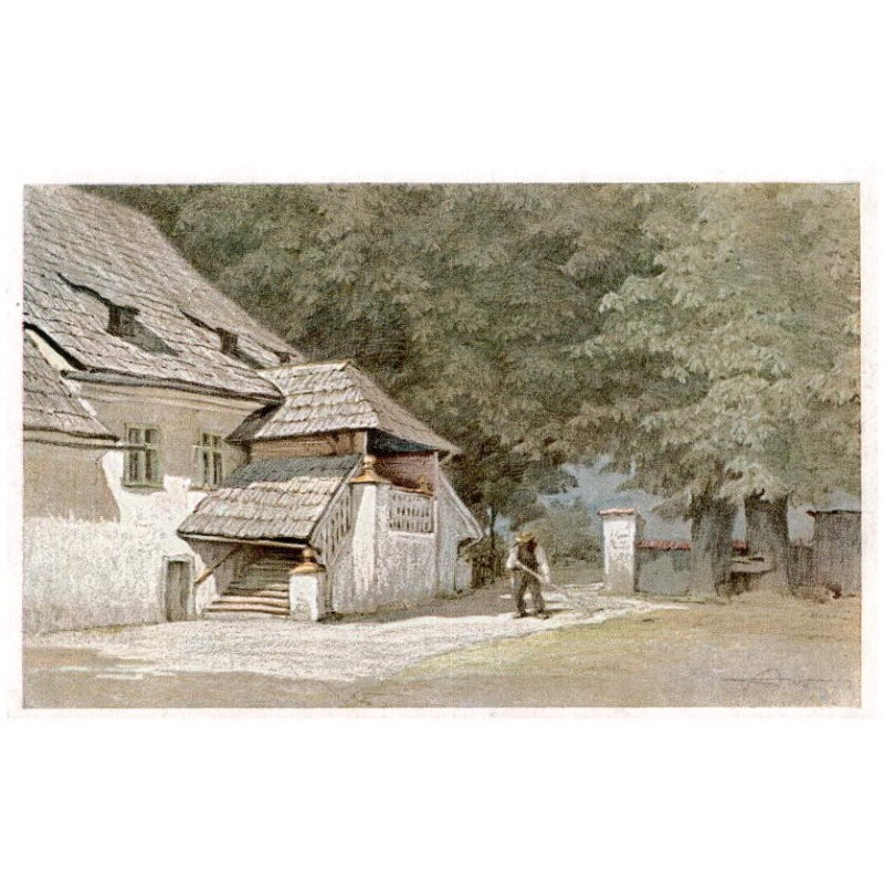 Farbige Zeichnungen von Dr. P. Aust. Giersdorf i. Riesengebirge. Brauerei.