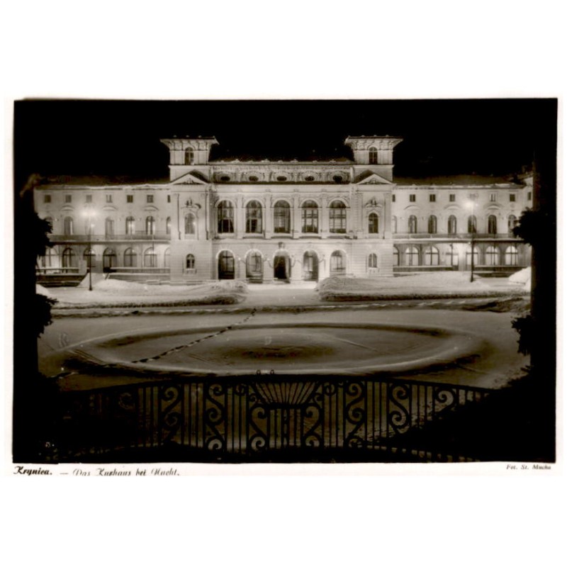 Krynica. Das Kurhaus bei Nacht. Fot. St. Mucha