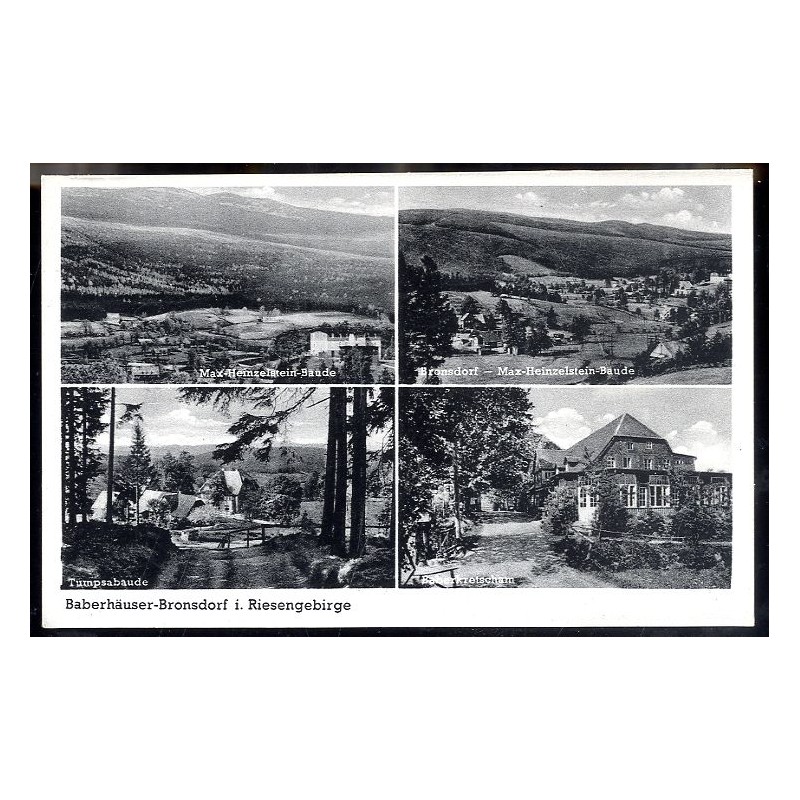 Baberhäuser-Bronsdorf i. Riesengebirge. Max-Heinzelstein-Baude. Bronsdorf - Max-Heinzelstein-Baude. Tumpsabaude. Baberkretscham