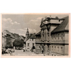 Riesengebirge - Schmiedeberg - Rathaus mit Markt