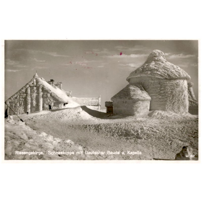 Riesengebirge. Schneekoppe mit Deutscher Baude u. Kapelle. w. 22