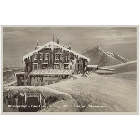 Riesengebirge. - Prinz Heinrich-Baude, 1420 m.ü. M. mit Schneekoppe