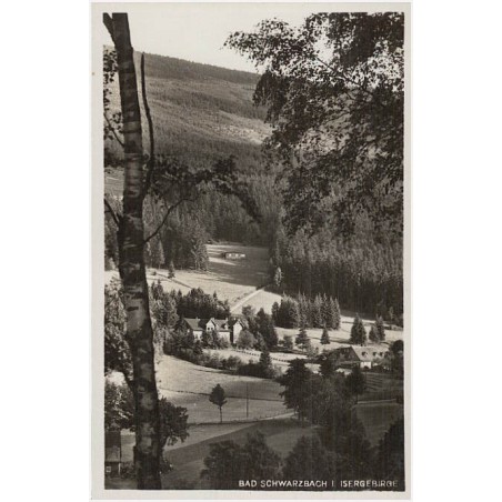 Bad Schwarzbach i. Isergebirge [...] Blick zum Waldfrieden und Jägerhaus