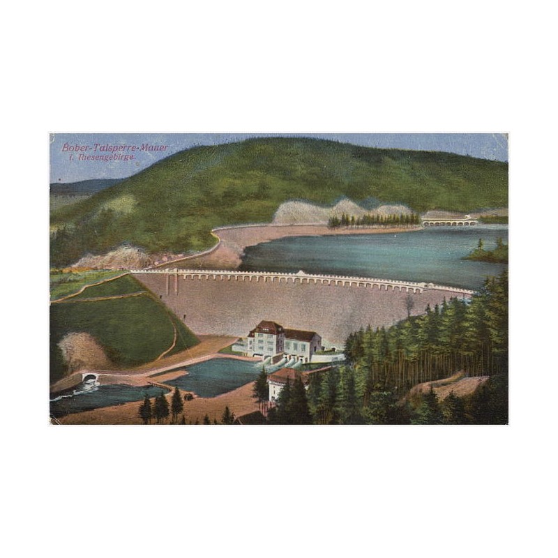 Bober-Talsperre-Mauer i Riesengebirge. [...]